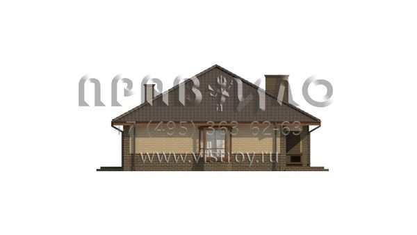 Проект четырехкомнатного одноэтажного дома с каминами в гостиной и на террасе S3-136 (Z10 K)