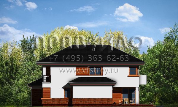 Проект коттеджа с лоджией на втором этаже S8-255-1 (Кассиопея 4)