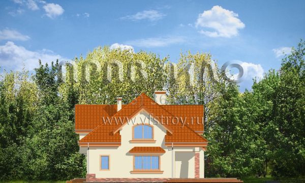 Проект дома с тремя спальнями на мансардном этаже S8-362 (Эдита)