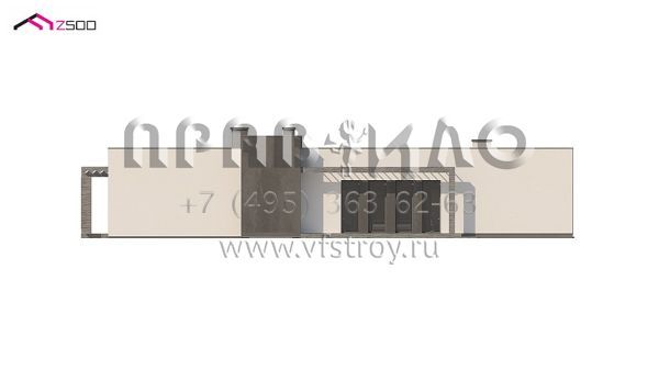 Проект большого одноэтажного дома с гаражом на три автомобиля S3-236-3 (Zx99)