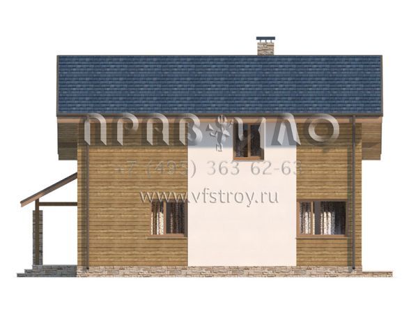 Проект экономичного загородного дома из газобетона S7-146 (3-37)