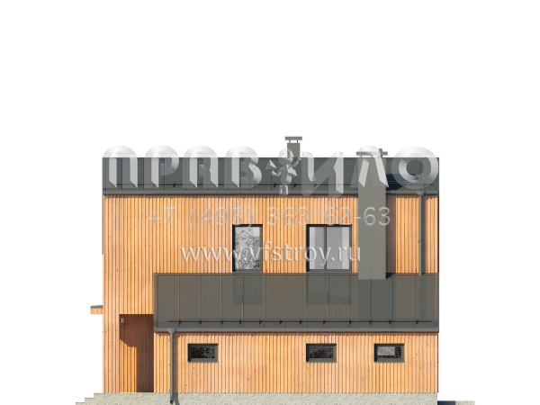 Проект современного загородного дома из газобетона S7-170 (3-40а)