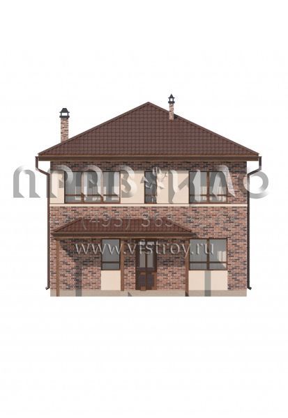 Проект светлого двухэтажного дома с интересной облицовкой фасадов S3-157-5 (Zx24 a)