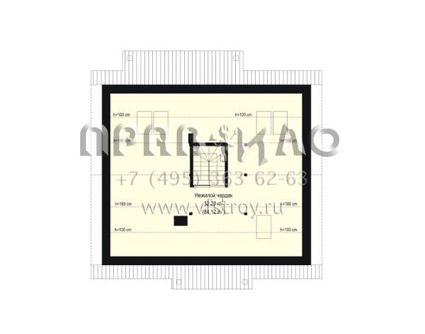 Проект коттеджа с простой архитектурой S8-107-1 (Жабка 3)