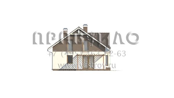 Проект просторного дома с жилой мансардой и с пристроенным гаражом S3-219-3 (Z128 GP)