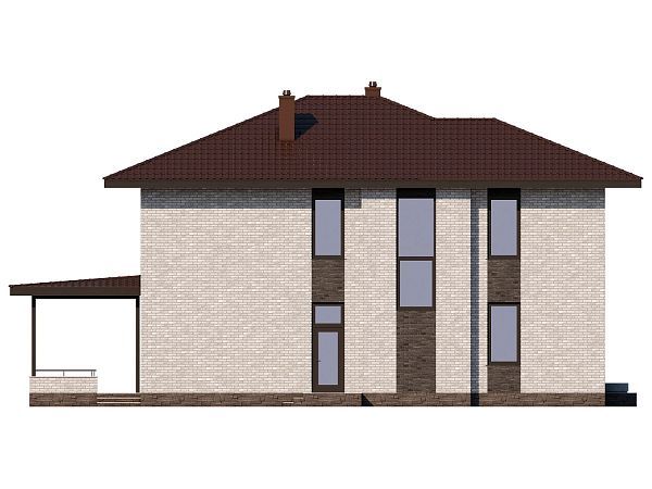 Загородный 2-этажный дом из газобетона S7-198 (3-65.2)
