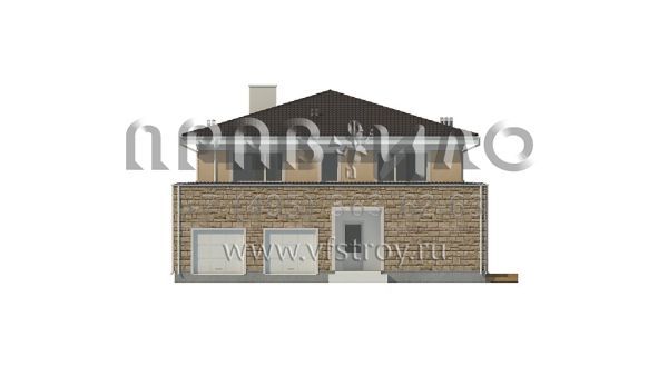 Интересный проект двухэтажного коттеджа для большой семьи S3-305 (Zx66)