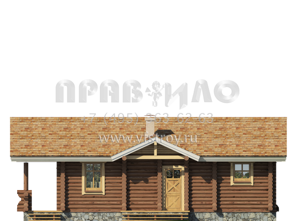 Одноэтажный деревянный загородный дом S7-69 (1-04)