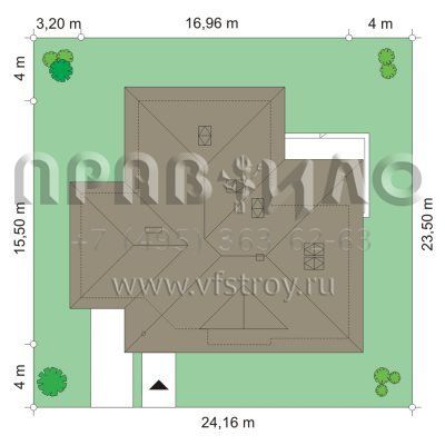 Проект дома с современными фасадами S8-231-2 (Развитой)