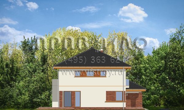 Проект коттеджа с большим смежным гаражом S8-227 (Изумруд)