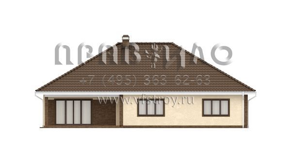 Проект одноэтажного дома с большим гаражом S3-213-1 (Z26)
