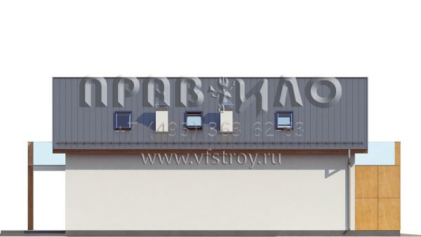 Проект загородного дома для узкого вытянутого земельного участка S3-167-1 (Z292)