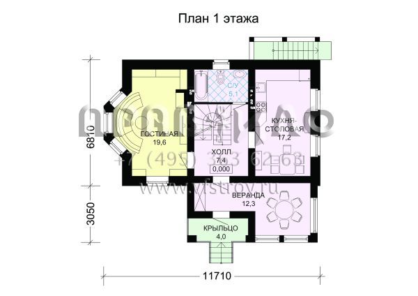 Экономичный загородный дом с подвалом S7-167 (2-01)