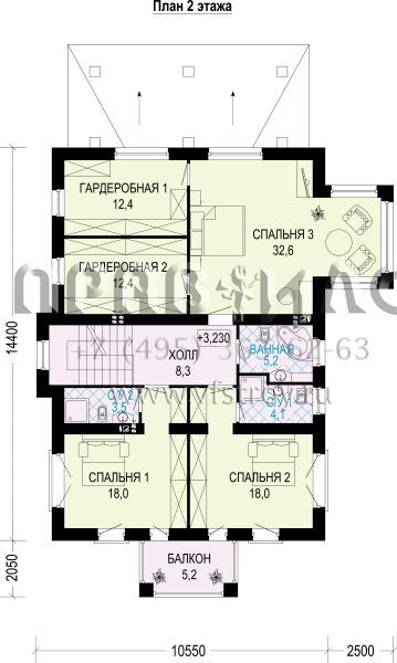 Проект трехэтажного загородного дома из газобетона S7-356 (3-17с.М1)