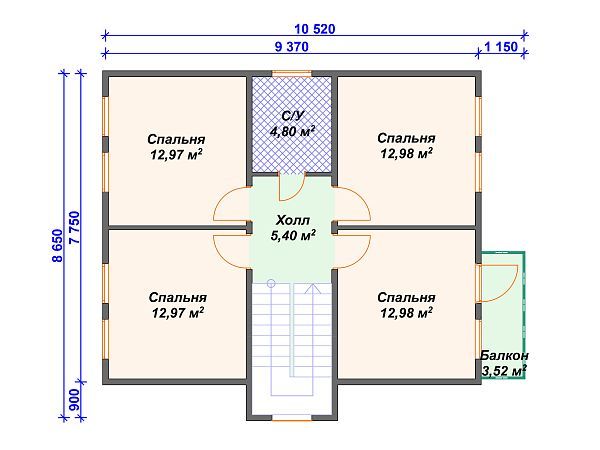 Проект каркасного дома S4-150 (И-013)