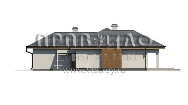 Проект загородного дома с широким остеклением и камином S3-149 (Z289)