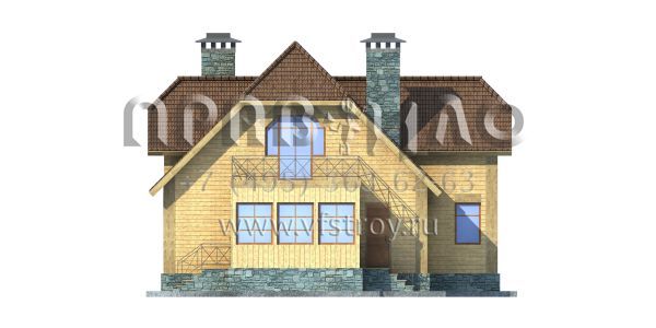 Проект брусового загородного дома S7-183 (1-08)