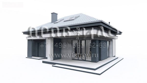 Проект комфортабельного дома с мансардой, гаражом и светлой гостиной с выходом на террасу S3-157-7 (Z479)