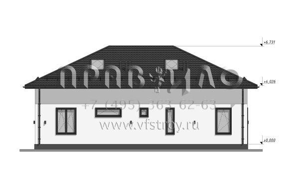 Проект стильного дома с мансардой S-211