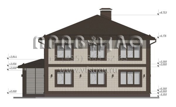 Проект эргономичного дуплекса с 8 спальнями на две семьи S-318