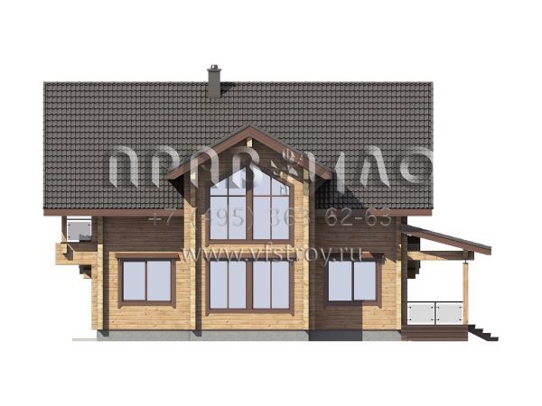 Проект деревянного загородного дома с гаражом S7-230 (1-55a)