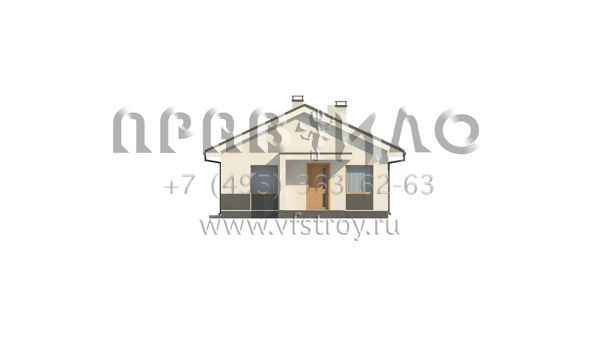 Проект компактного загородного дома с гостиной и двумя спальнями s3-88 (Z329)