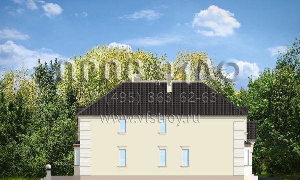 Проект коттеджа с арочными окнами S8-295-1 (Амбассадор 3)