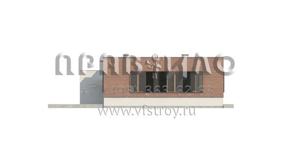 Проект современного одноэтажного дома с подземным гаражом S3-235-2 (Zx132)