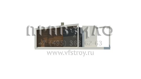 Проект дома в стиле хайтек из газобетона (кирпича, керамических блоков) S3-83 (Zx57)
