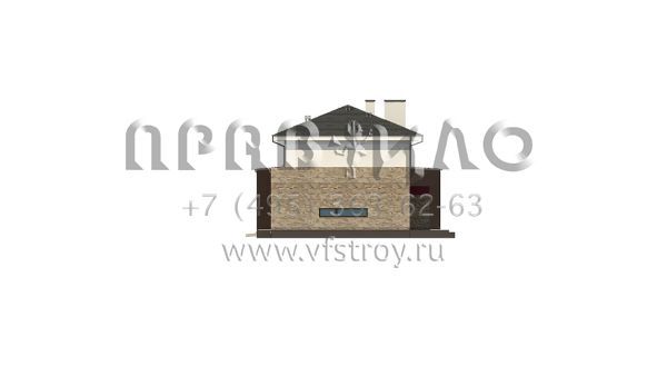 Проект современного коттеджа из газобетона (кирпича или керамических блоков) S3-245 (ZX61)