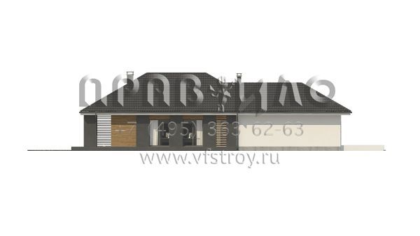 Проект одноэтажного дома для вытянутых в длину участков S3-134-6 (Z327)