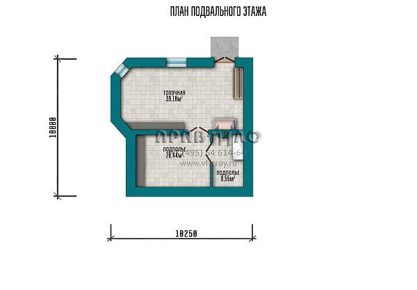 Проект двухэтажного дома для наклонного участка с подвальным этажом S2-237 (115-237-2ГП)
