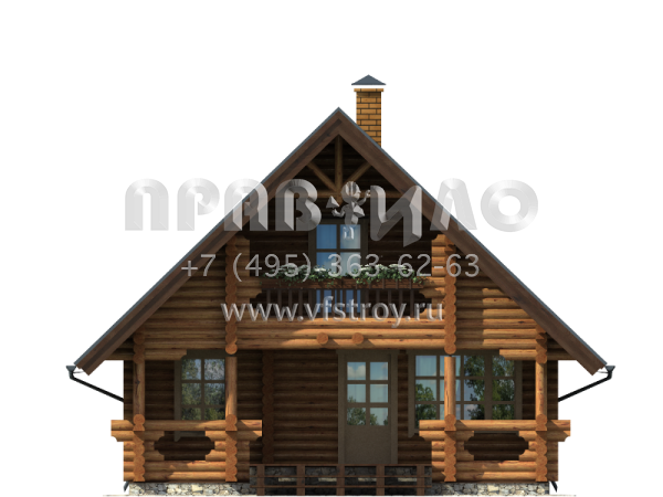 Компактный деревянный дом для сезонного проживания S7-93 (1-02)