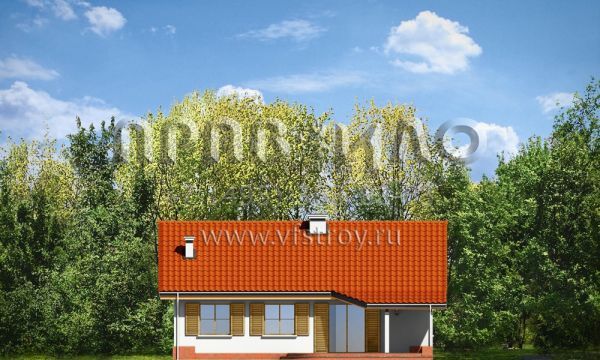 Проект прямоугольного двускатного дома S8-120-1 (Незабудка)