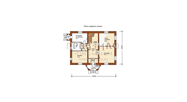 Представительный двухэтажный загородный особняк J-259-1K
