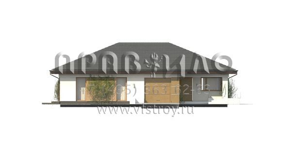 Проект загородного дома с встроенным гаражом  S3-185 (Z268)