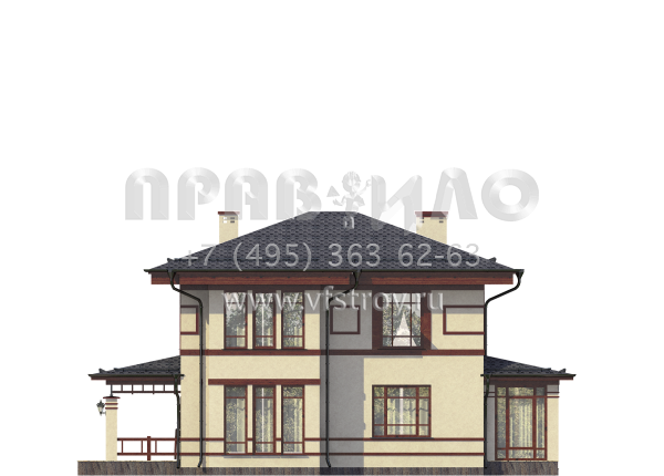 Блокированный дом из газобетона на две семьи S7-432 (3-18)