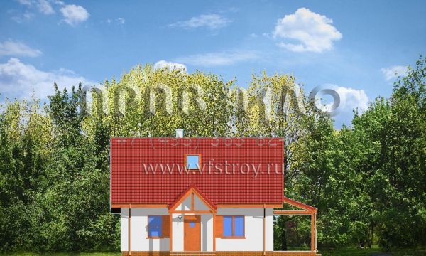 Проект экономичного дачного домика S8-79 (Окрушек)