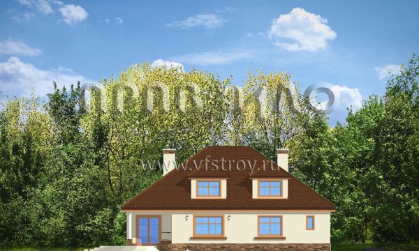 Проект коттеджа для небольшого участка S8-281-1 (Затишье)