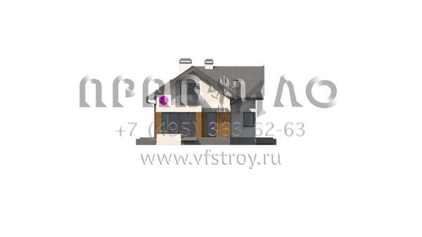 Проект дома с мансардой и помещением для коммерческого использования S3-171 (Z150)