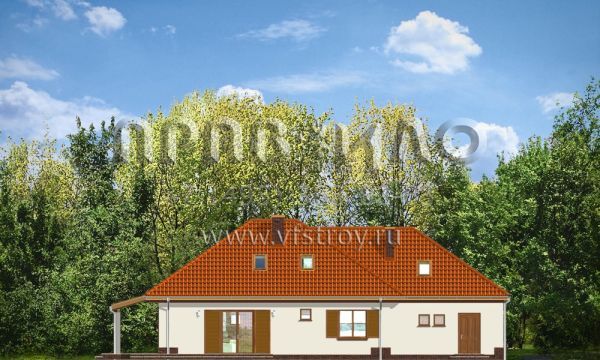 Проект дома с пристроенным слева гаражом S8-237-3 (Четыре Угла 3)