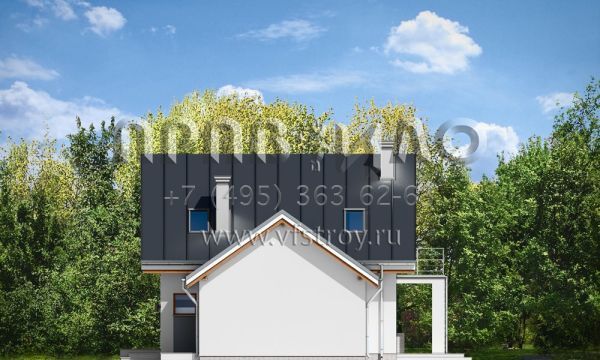Проект коттеджа с двускатной крышей  S8-144 (Густав 2)
