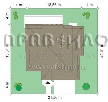 Проект коттеджа с балконами и террасой S8-245 (Изумруд 4)