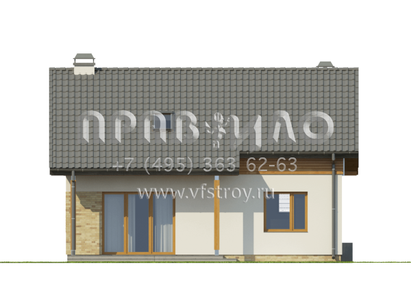 Проект частного двухэтажного дома для узкого участка  S3-112-3 (Z210)