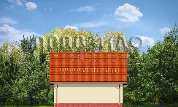 Проект дачного дома с крытой террасой S8-74-2 (Сосенка 2)