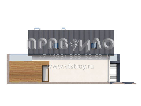 Проект дома с просторным балконом и уютной террасой  S3-158 (Z149)