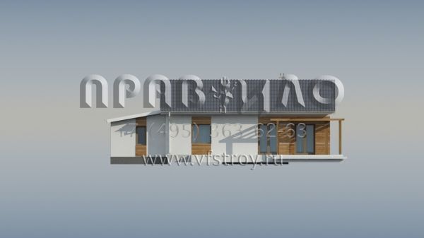 Проект дома для небольшой семьи с пристроенным гаражом S3-105 (Z136 GP)