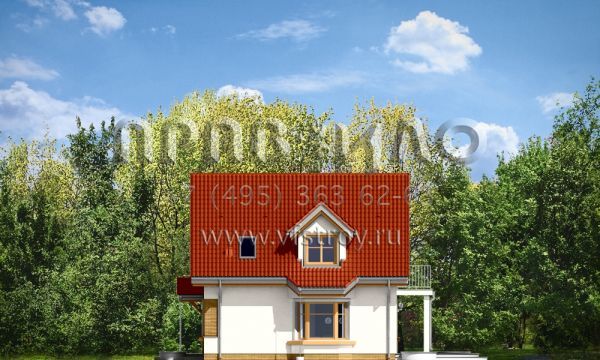 Проект дома с крытым крыльцом S8-139 (Михалина)