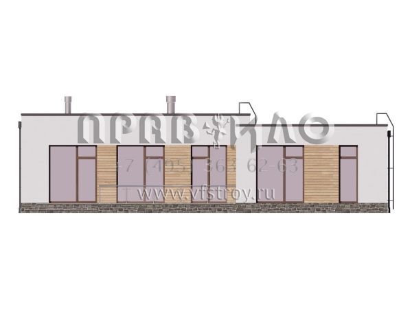 Современный дом с плоской кровлей S7-139 (3-31)
