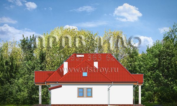 Проект мансардного дома для большой семьи  S8-184 (Мазурек 3)
